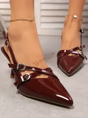 2025 spring new pointed toe slim heels bag-toe sandals for women British style high heels one-liner high heels high heels women